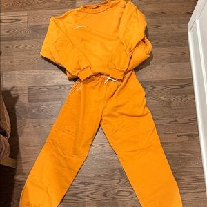 Heavy Manners Orange Sweatshirt and Pants Set